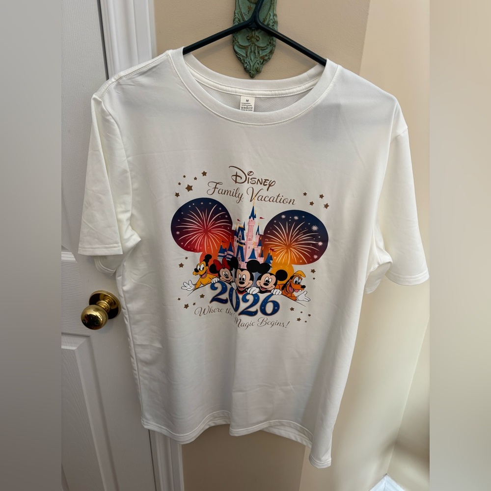 Disney 2026 Family Vacation White T-Shirt